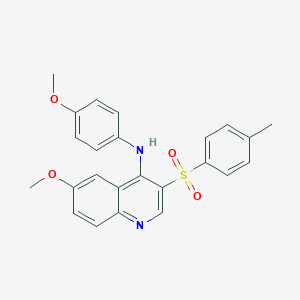 6-methoxy-N-(4-methoxyphenyl)-3-(4-methylbenzenesulfonyl)quinolin-4-amine