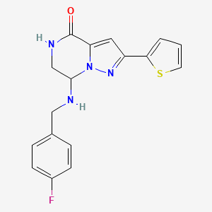 7-[(4-fluorobenzyl)amino]-2-(2-thienyl)-6,7-dihydropyrazolo[1,5-a]pyrazin-4(5H)-one
