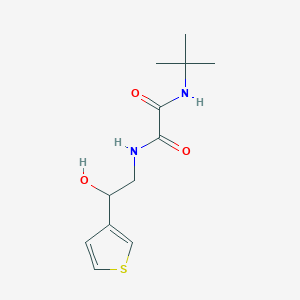 molecular formula C12H18N2O3S B2497009 N1-(tert-butyl)-N2-(2-hydroxy-2-(thiophen-3-yl)ethyl)oxalamide CAS No. 1251683-11-0