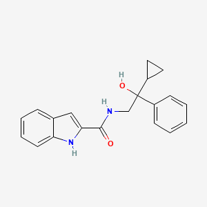 molecular formula C20H20N2O2 B2497033 N-(2-cyclopropyl-2-hydroxy-2-phenylethyl)-1H-indole-2-carboxamide CAS No. 2034572-41-1