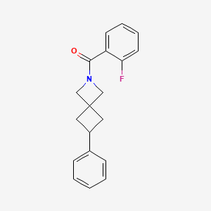 molecular formula C19H18FNO B2497045 2-(2-Fluorobenzoyl)-6-phenyl-2-azaspiro[3.3]heptane CAS No. 2380042-37-3