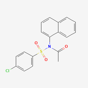 molecular formula C18H14ClNO3S B2497057 N-(4-chlorobenzenesulfonyl)-N-(naphthalen-1-yl)acetamide CAS No. 14776-60-4