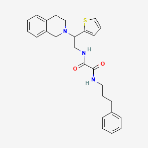N1-(2-(3,4-dihydroisoquinolin-2(1H)-yl)-2-(thiophen-2-yl)ethyl)-N2-(3-phenylpropyl)oxalamide