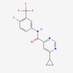 6-Cyclopropyl-N-[4-fluoro-3-(trifluoromethyl)phenyl]pyrimidine-4-carboxamide