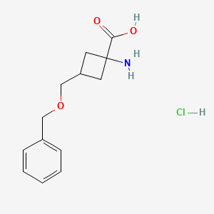 1-Amino-3-((benzyloxy)methyl)cyclobutane-1-carboxylic acid hydrochloride