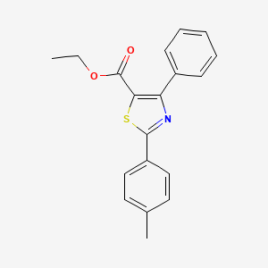 molecular formula C19H17NO2S B2497068 Ethyl 2-(4-tolyl)-4-phenylthiazole-5-carboxylate CAS No. 402567-89-9