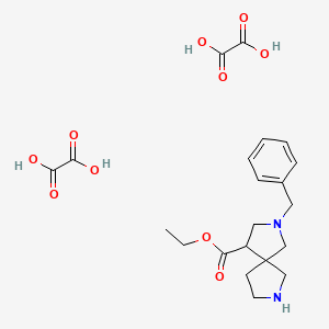 molecular formula C21H28N2O10 B2497079 Ethyl 2-benzyl-2,7-diazaspiro[4.4]nonane-4-carboxylate dioxalate CAS No. 2303565-49-1