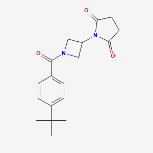 molecular formula C18H22N2O3 B2497094 1-[1-(4-tert-butylbenzoyl)azetidin-3-yl]pyrrolidine-2,5-dione CAS No. 1903149-29-0