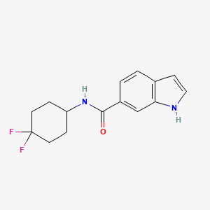 molecular formula C15H16F2N2O B2497164 N-(4,4-difluorocyclohexyl)-1H-indole-6-carboxamide CAS No. 2034386-62-2