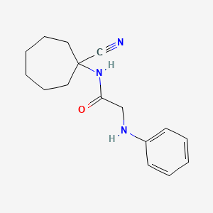 molecular formula C16H21N3O B2497213 N-(1-cyanocycloheptyl)-2-(phenylamino)acetamide CAS No. 1211752-51-0