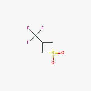 molecular formula C4H3F3O2S B2497249 3-(Trifluoromethyl)-2H-thiete 1,1-dioxide CAS No. 2445790-63-4