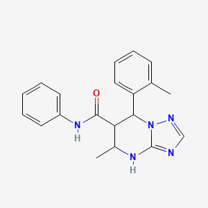 molecular formula C20H21N5O B2497345 5-methyl-7-(2-methylphenyl)-N-phenyl-4H,5H,6H,7H-[1,2,4]triazolo[1,5-a]pyrimidine-6-carboxamide CAS No. 1212246-78-0