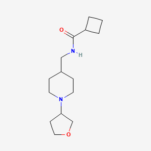 molecular formula C15H26N2O2 B2497424 N-{[1-(oxolan-3-yl)piperidin-4-yl]methyl}cyclobutanecarboxamide CAS No. 2034204-09-4