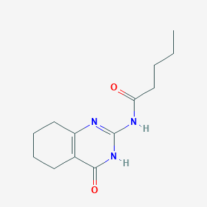 molecular formula C13H19N3O2 B2497431 N-(4-oxo-3,4,5,6,7,8-hexahydro-2-quinazolinyl)pentanamide CAS No. 338416-78-7