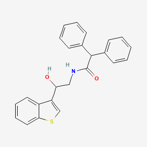molecular formula C24H21NO2S B2497439 N-[2-(1-benzothiophen-3-yl)-2-hydroxyethyl]-2,2-diphenylacetamide CAS No. 2034406-26-1