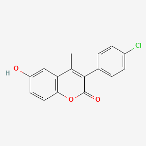 B2497455 3-(4-Chlorophenyl)-6-hydroxy-4-methylchromen-2-one CAS No. 720674-96-4