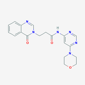 molecular formula C19H20N6O3 B2497458 N-(6-morpholinopyrimidin-4-yl)-3-(4-oxoquinazolin-3(4H)-yl)propanamide CAS No. 1396869-58-1
