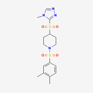1-((3,4-dimethylphenyl)sulfonyl)-4-((4-methyl-4H-1,2,4-triazol-3-yl)sulfonyl)piperidine