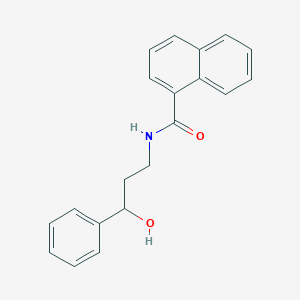molecular formula C20H19NO2 B2497485 N-(3-hydroxy-3-phenylpropyl)naphthalene-1-carboxamide CAS No. 1396805-39-2