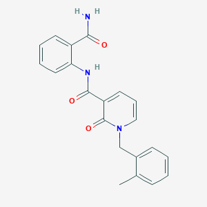 N-(2-carbamoylphenyl)-1-(2-methylbenzyl)-2-oxo-1,2-dihydropyridine-3-carboxamide