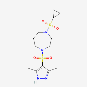 1-(cyclopropylsulfonyl)-4-((3,5-dimethyl-1H-pyrazol-4-yl)sulfonyl)-1,4-diazepane