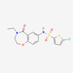 5-chloro-N-(4-ethyl-5-oxo-2,3,4,5-tetrahydrobenzo[f][1,4]oxazepin-7-yl)thiophene-2-sulfonamide