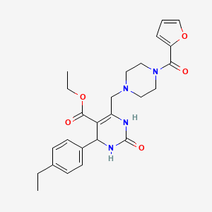 Ethyl 4-(4-ethylphenyl)-6-{[4-(furan-2-ylcarbonyl)piperazin-1-yl]methyl}-2-oxo-1,2,3,4-tetrahydropyrimidine-5-carboxylate