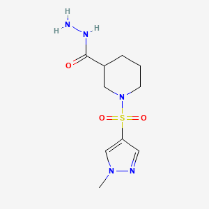 1-((1-Methyl-1H-pyrazol-4-yl)sulfonyl)piperidine-3-carbohydrazide
