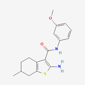 2-amino-N-(3-methoxyphenyl)-6-methyl-4,5,6,7-tetrahydro-1-benzothiophene-3-carboxamide