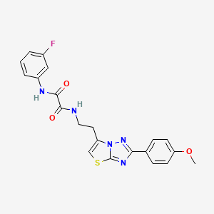 N1-(3-fluorophenyl)-N2-(2-(2-(4-methoxyphenyl)thiazolo[3,2-b][1,2,4]triazol-6-yl)ethyl)oxalamide