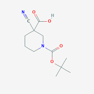 1-(tert-Butoxycarbonyl)-3-cyanopiperidine-3-carboxylic acid