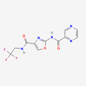 2-(pyrazine-2-carboxamido)-N-(2,2,2-trifluoroethyl)oxazole-4-carboxamide
