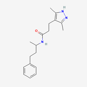 3-(3,5-dimethyl-1H-pyrazol-4-yl)-N-(4-phenylbutan-2-yl)propanamide