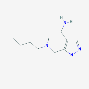 N-[[4-(Aminomethyl)-2-methylpyrazol-3-yl]methyl]-N-methylbutan-1-amine