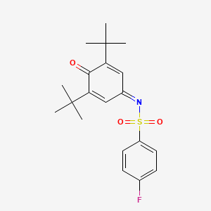 N-(3,5-ditert-butyl-4-oxocyclohexa-2,5-dien-1-ylidene)-4-fluorobenzenesulfonamide