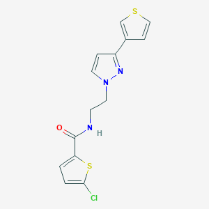 5-chloro-N-(2-(3-(thiophen-3-yl)-1H-pyrazol-1-yl)ethyl)thiophene-2-carboxamide