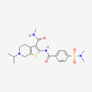 2-(4-(N,N-dimethylsulfamoyl)benzamido)-6-isopropyl-N-methyl-4,5,6,7-tetrahydrothieno[2,3-c]pyridine-3-carboxamide