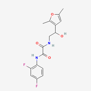 molecular formula C16H16F2N2O4 B2497530 N'-(2,4-difluorophenyl)-N-[2-(2,5-dimethylfuran-3-yl)-2-hydroxyethyl]ethanediamide CAS No. 2309797-51-9