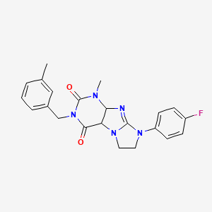 8-(4-fluorophenyl)-1-methyl-3-[(3-methylphenyl)methyl]-1H,2H,3H,4H,6H,7H,8H-imidazo[1,2-g]purine-2,4-dione