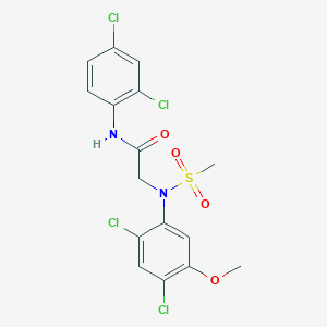 2-[2,4-dichloro-5-methoxy(methylsulfonyl)anilino]-N-(2,4-dichlorophenyl)acetamide
