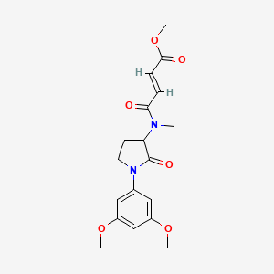 Methyl (E)-4-[[1-(3,5-dimethoxyphenyl)-2-oxopyrrolidin-3-yl]-methylamino]-4-oxobut-2-enoate