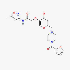 2-((6-((4-(furan-2-carbonyl)piperazin-1-yl)methyl)-4-oxo-4H-pyran-3-yl)oxy)-N-(5-methylisoxazol-3-yl)acetamide