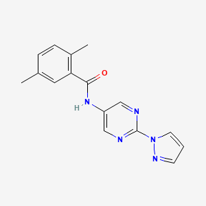 N-(2-(1H-pyrazol-1-yl)pyrimidin-5-yl)-2,5-dimethylbenzamide