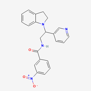 N-(2-(indolin-1-yl)-2-(pyridin-3-yl)ethyl)-3-nitrobenzamide