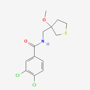 3,4-dichloro-N-((3-methoxytetrahydrothiophen-3-yl)methyl)benzamide