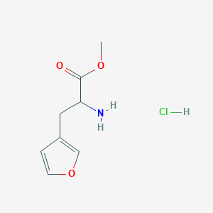molecular formula C8H12ClNO3 B2497569 Methyl 2-amino-3-(furan-3-yl)propanoate hydrochloride CAS No. 2377032-76-1