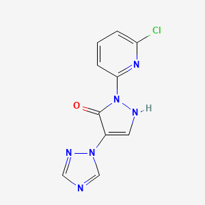 1-(6-chloro-2-pyridinyl)-4-(1H-1,2,4-triazol-1-yl)-1H-pyrazol-5-ol