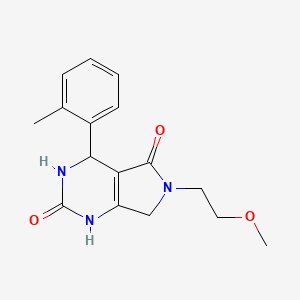 molecular formula C16H19N3O3 B2497578 6-(2-methoxyethyl)-4-(o-tolyl)-3,4,6,7-tetrahydro-1H-pyrrolo[3,4-d]pyrimidine-2,5-dione CAS No. 899736-32-4