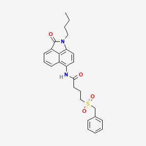 molecular formula C26H28N2O4S B2497592 4-(benzylsulfonyl)-N-(1-butyl-2-oxo-1,2-dihydrobenzo[cd]indol-6-yl)butanamide CAS No. 923413-39-2