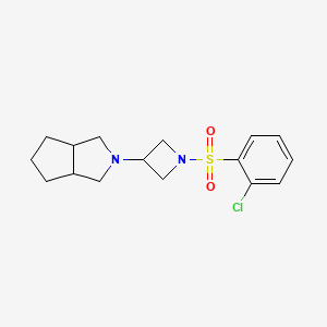 2-[1-(2-Chlorophenyl)sulfonylazetidin-3-yl]-3,3a,4,5,6,6a-hexahydro-1H-cyclopenta[c]pyrrole